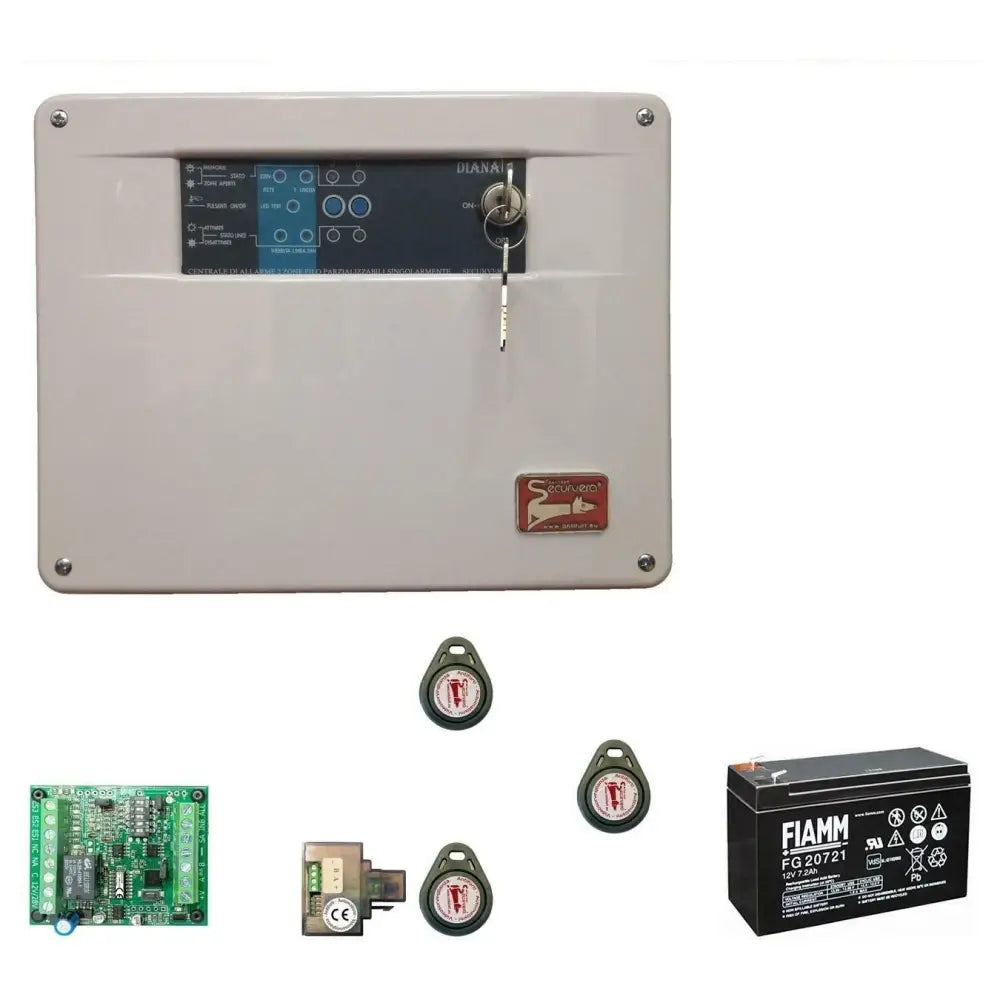 Diana 2 Zone Centrale Allarme Batteria 12 V 7,2 Ah