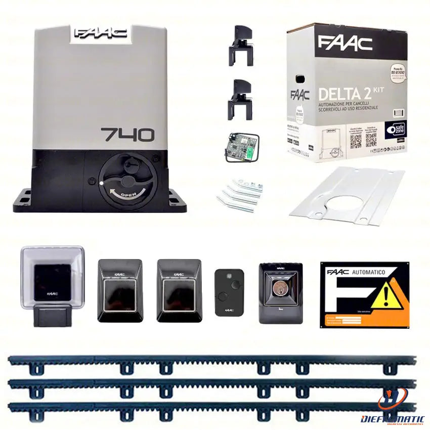 Faac Delta 2 Kit 740 3 Metri Cremagliera Nylon Automazione