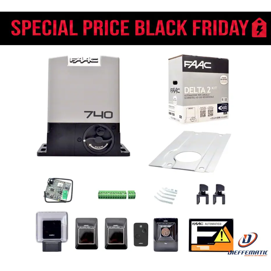 Faac Kit Delta 2 740 Automazione Cancello Scorrevole 500 Kg