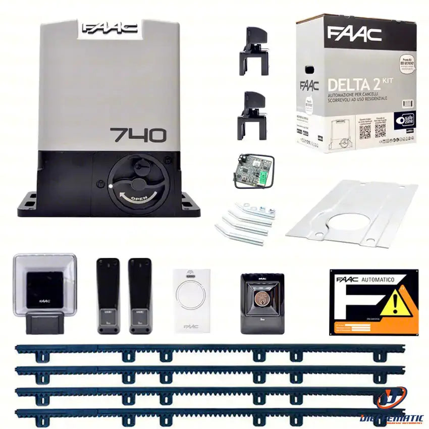 KIT DELTA 2 FAAC Automazione cancello scorrevole 500KG 230V SAFE DELTA2  1056303445