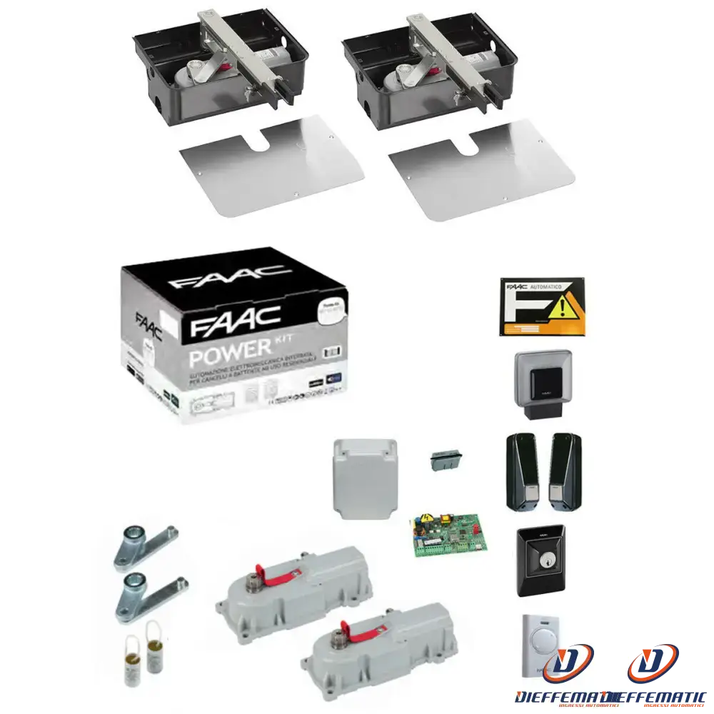 Faac Gate Control Module Faac power kit 770 230v with foundation boxes 490065 underground gate