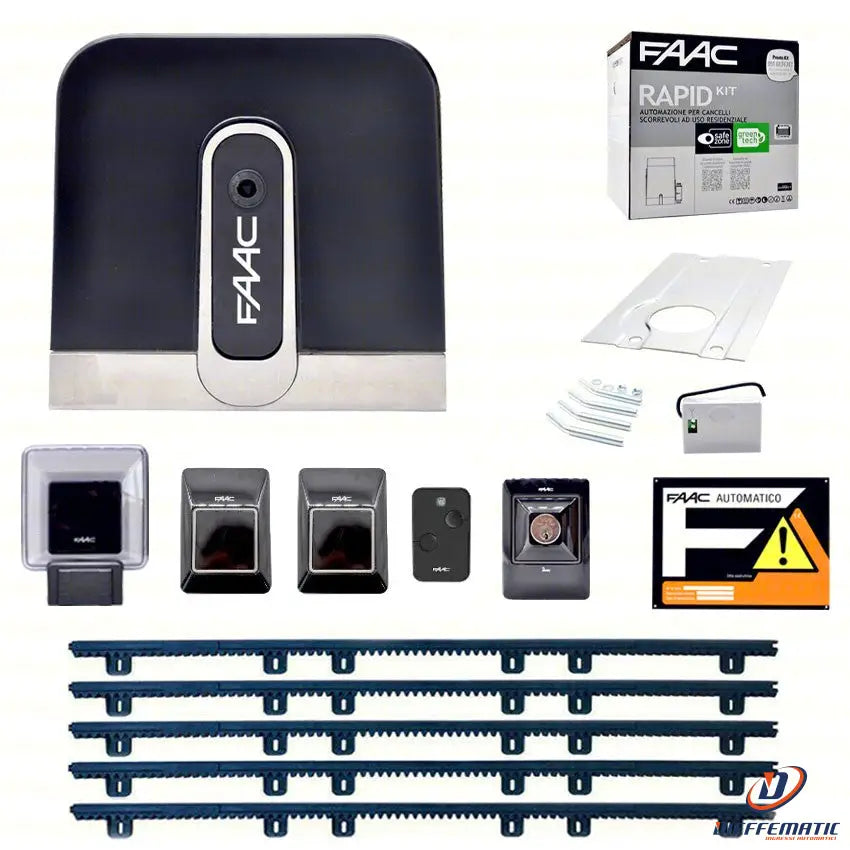 Faac Rapid C720 Kit 5 Mt Di Cremagliera In Nylon