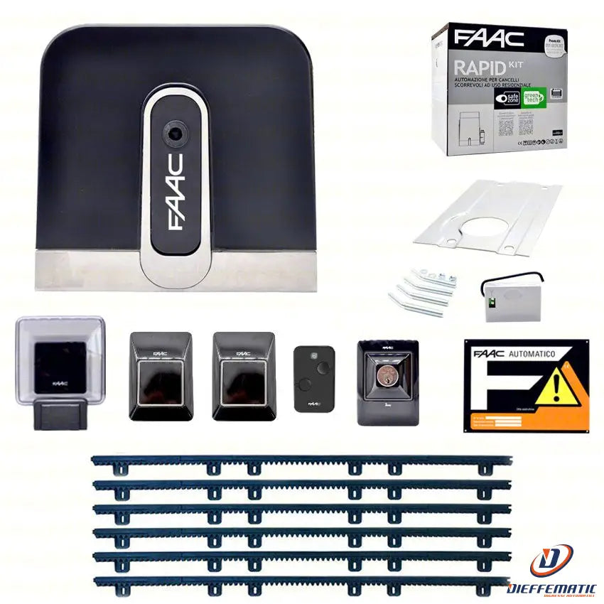 Faac Rapid C720 Kit 6 Mt Di Cremagliera In Nylon