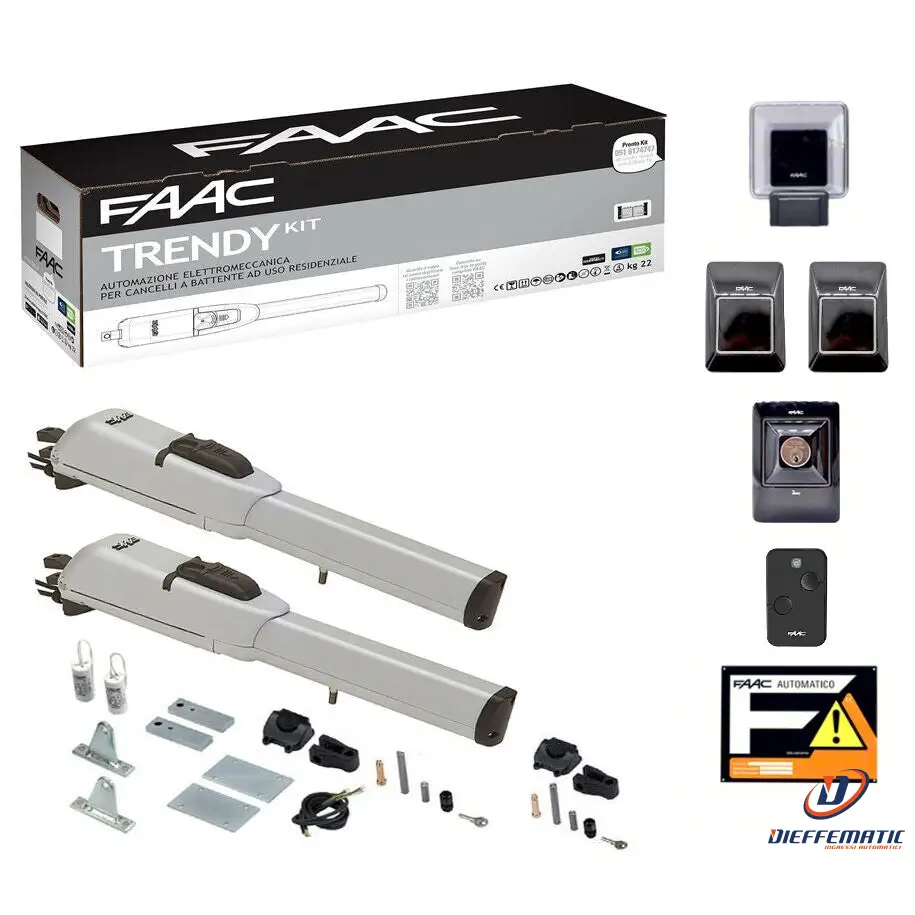 Kit Automazione Per Cancelli A Battente 230v Trendy Faac
