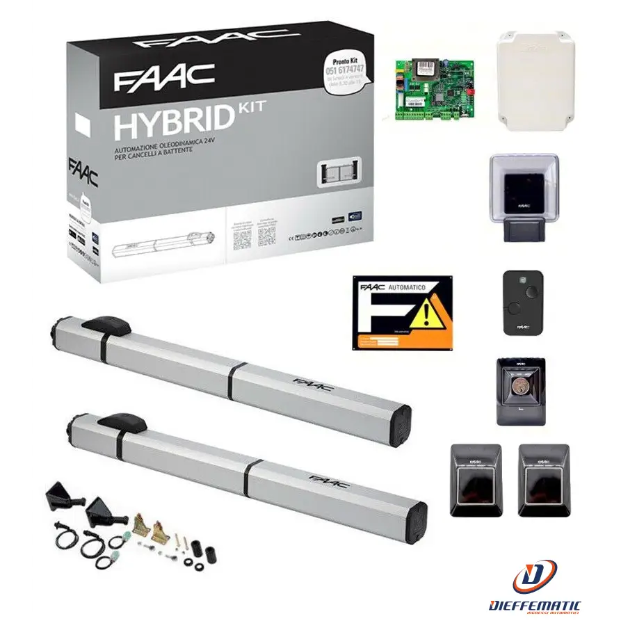 Kit Automazione Per Cancelli A Battente 24v Hybrid Kit Faac
