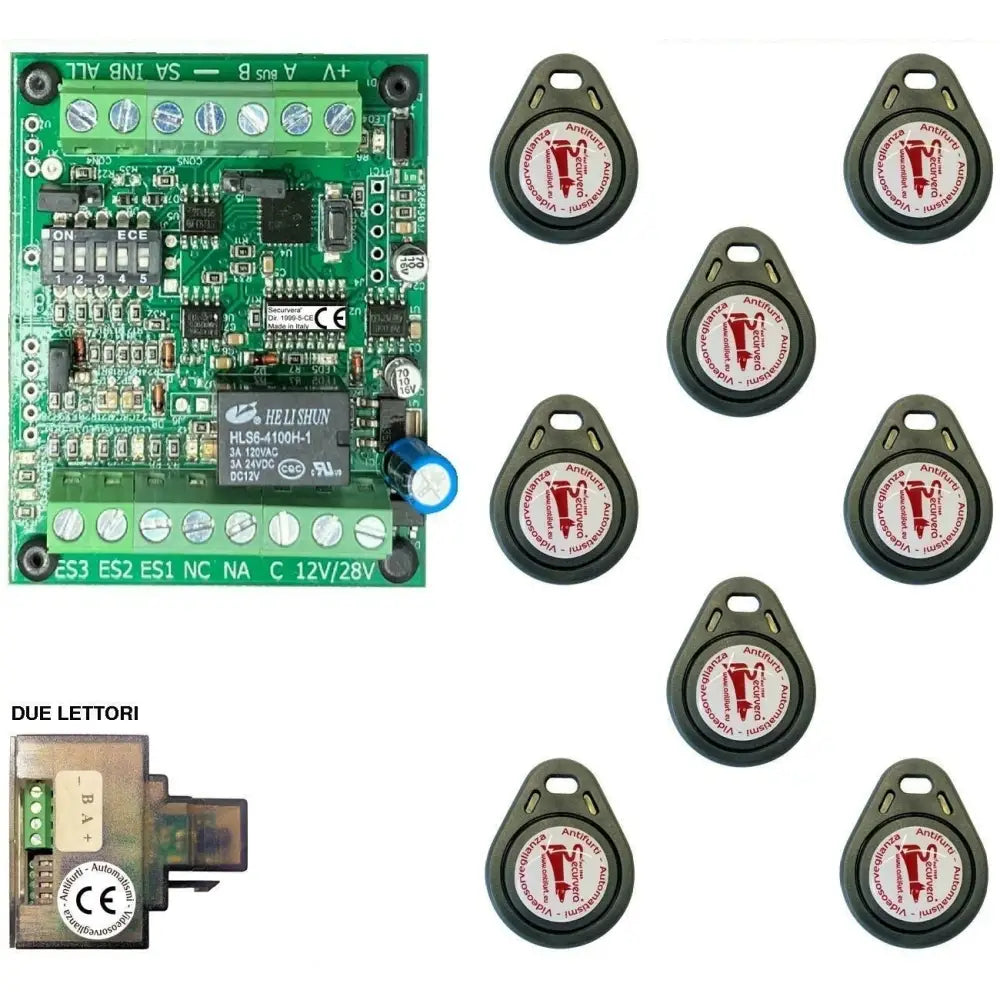 Kit Chiave Di Prossimità Trasponder 8 Chiavi Tag Securvera