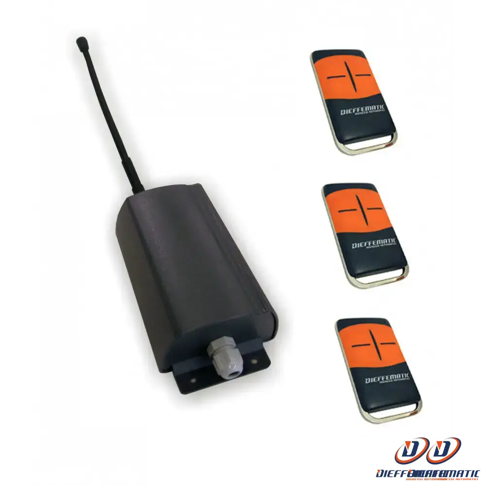 Automatic gate receiver receiver kit box 230v 2 channels + 3 remote