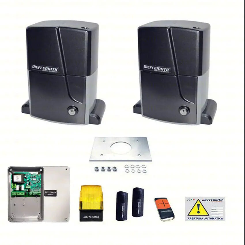 Kit Set Cancello 2 Due Motori Doppia Anta Scorrevole 2000kg