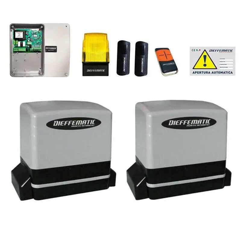 Kit Set Cancello 2 Due Motori Doppia Anta Scorrevole 900Kg
