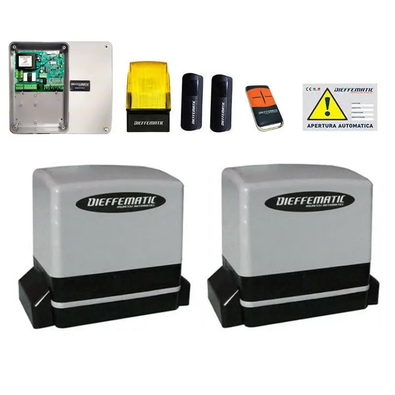 Kit Set Cancello 2 Due Motori Doppia Anta Scorrevole