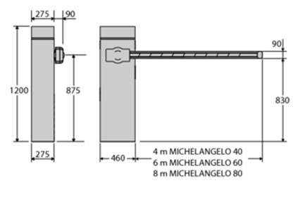 Barriera Con Alimentazione A 24 V Bft Michelangelo Bt A 60 U