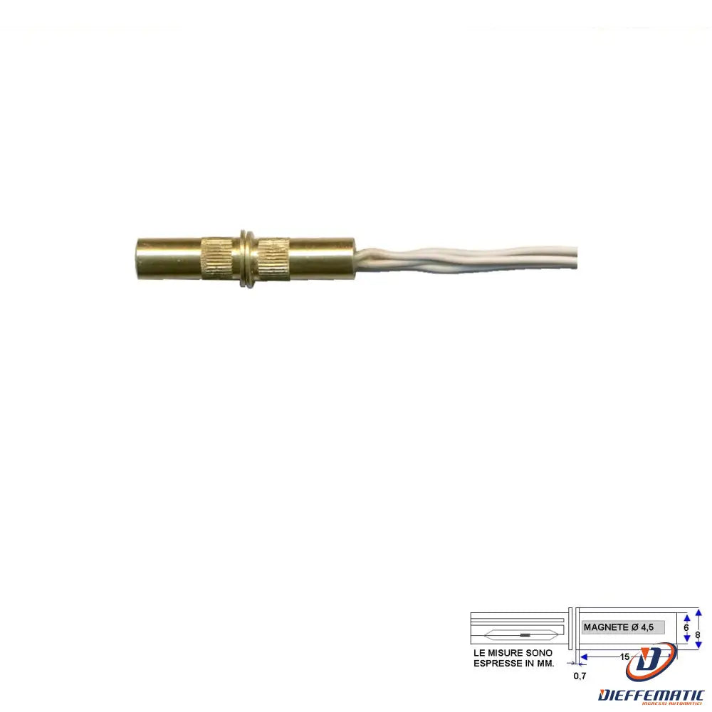 Microcontatto Magnetico Cilindrico Ottone A Chiodo