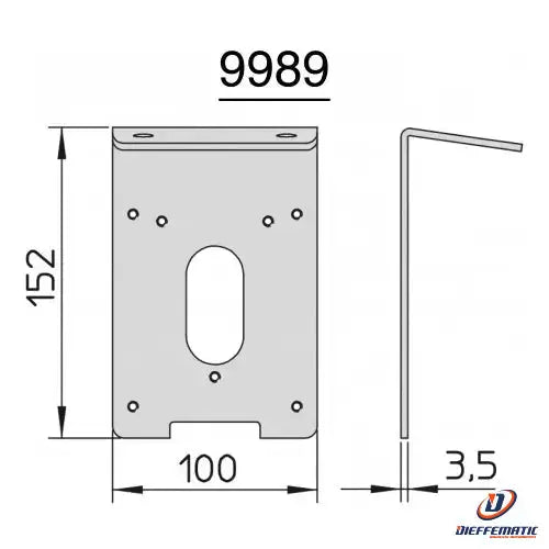 Viro 9989 protection plate in iron for vertical assembly