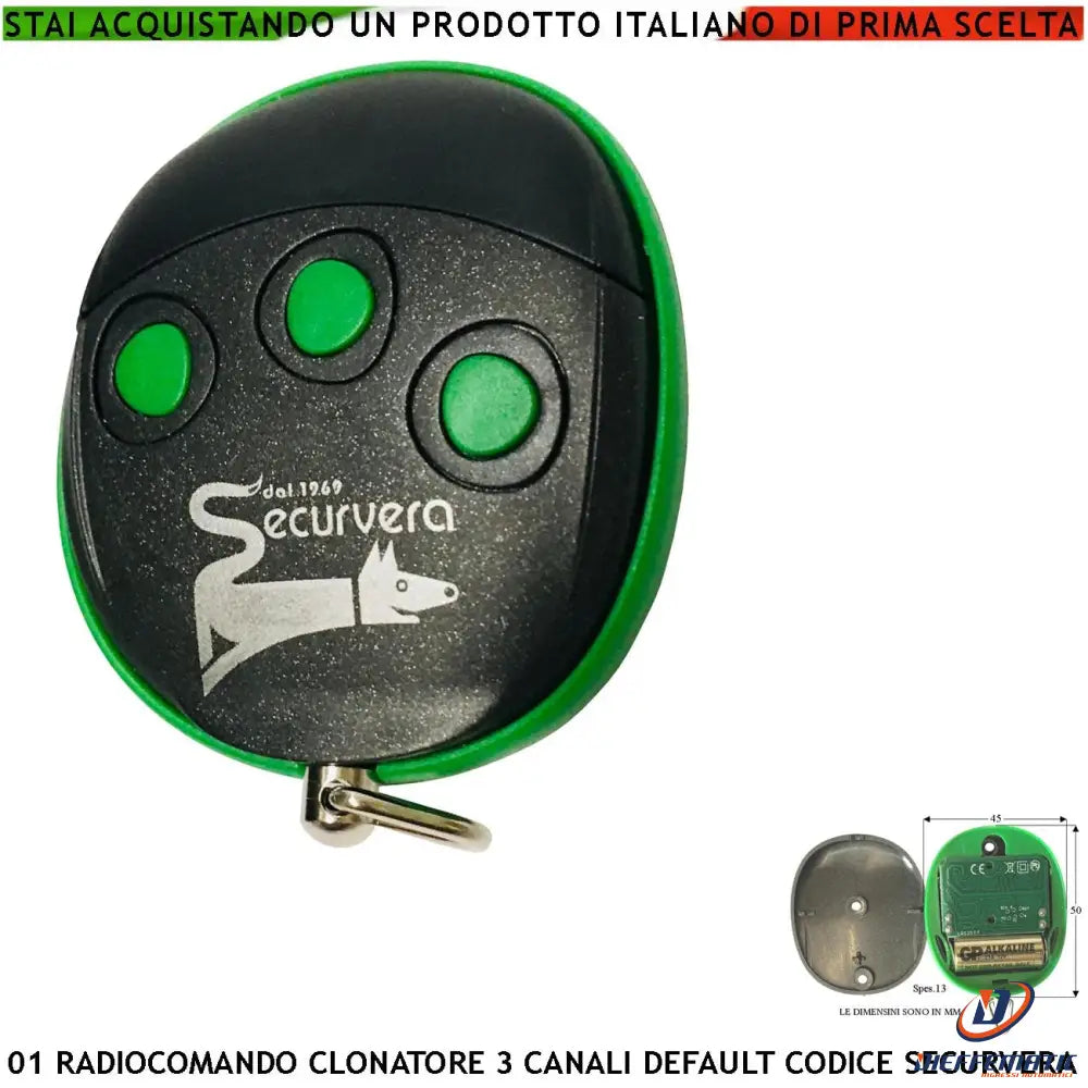 Radiocomando Clonatore 3 Canali Default Securvera