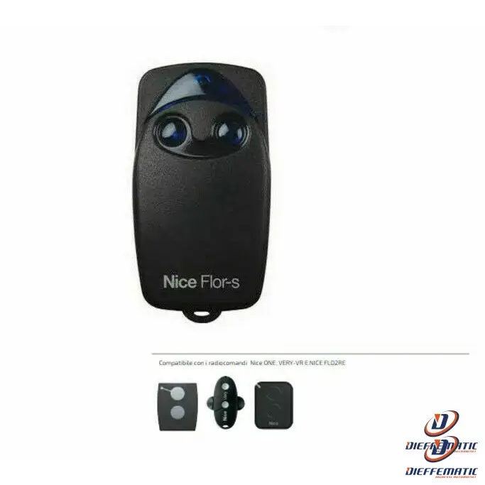2 Telecomandi Cancello 433.92 MHz Rolling Code Per Nice – Modelli FLOXR, FLOXIR, OXI, OX2, Batterie Incluse, Portata 30m