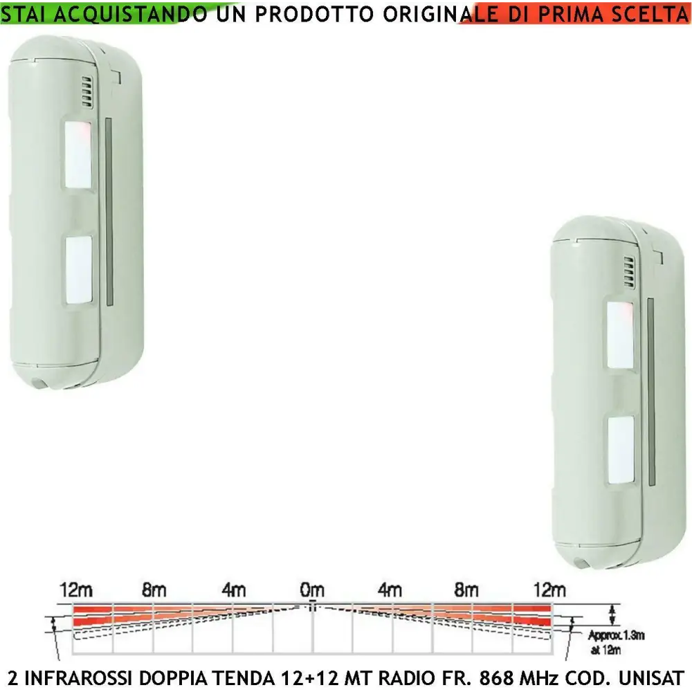 Rilevatore Doppio Infrarosso A Tenda Da Esterno 3 Pezzi