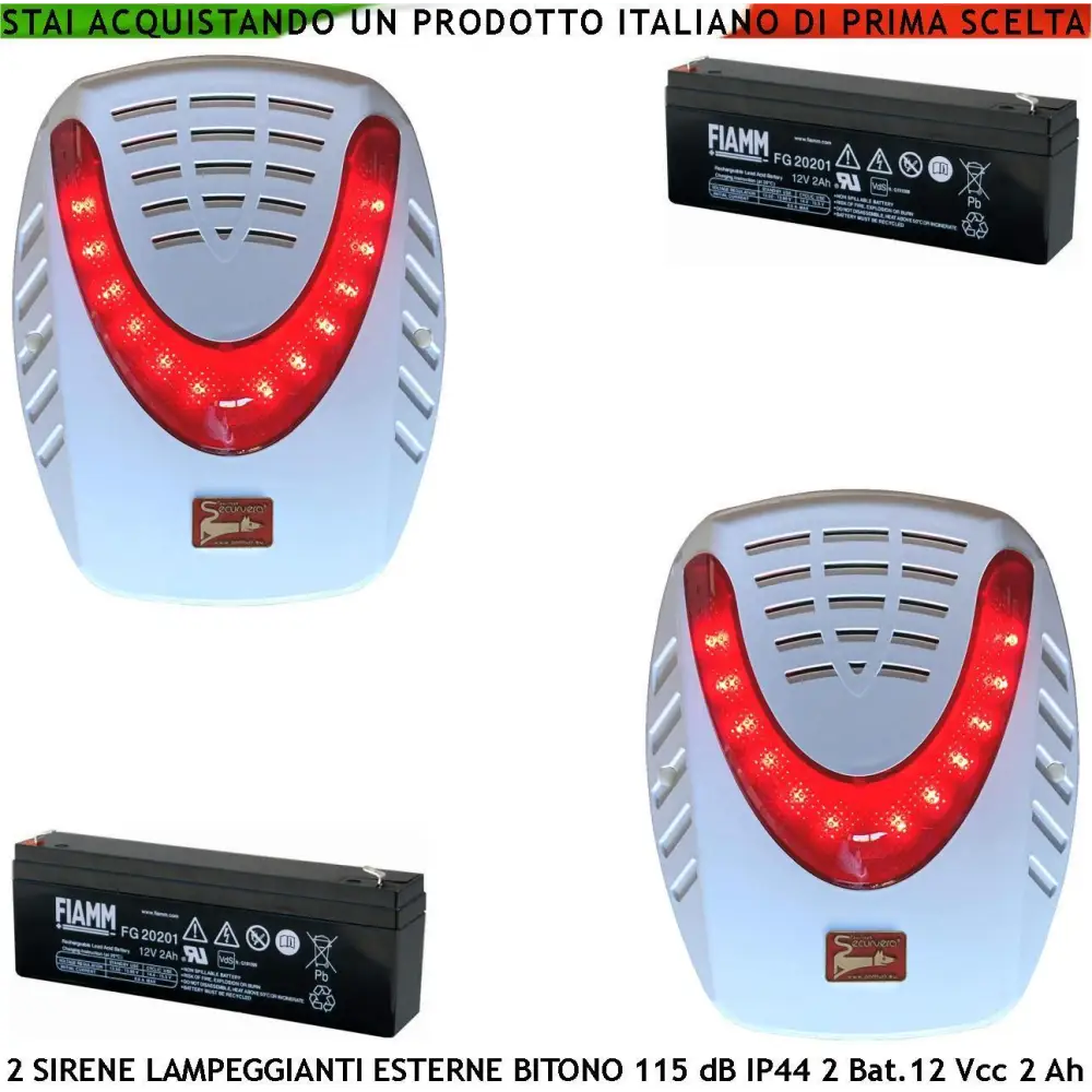 Sirena Lampeggiante A Led Da Esterno 2 Pezzi Allarme