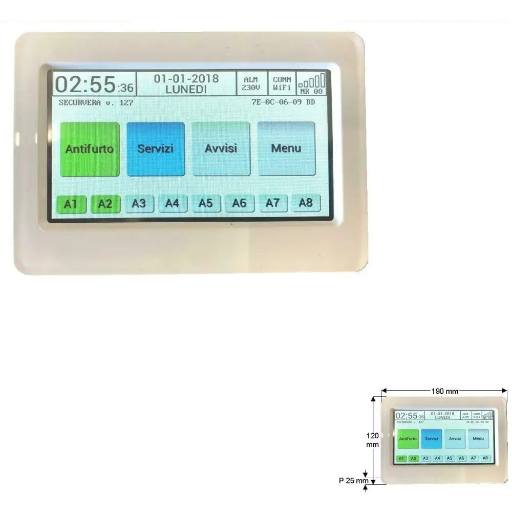 Tastiera Touch Screen Lcd 4,3 Pol. Aggiuntiva Securvera
