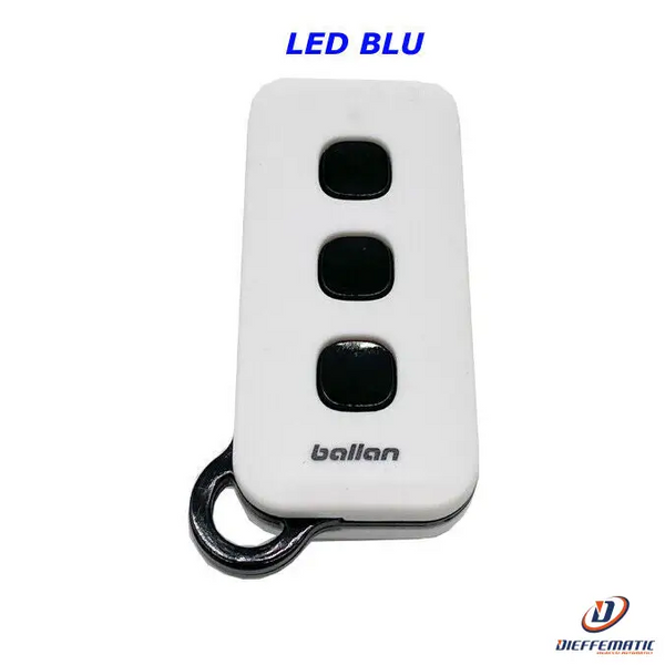 Radiocomando Ballan TSO2 Blu – Frequenza 433 MHz, Rolling Code, 3 Canali