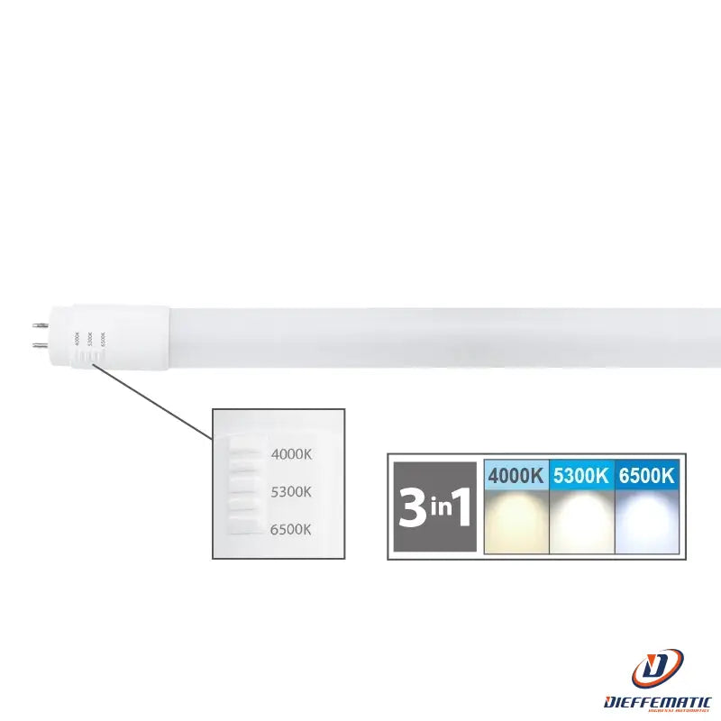 Tubo Led T8 60 Cm 3Cct 9W - Pf>0.9 - Lm - 4000K/5300/6500K -