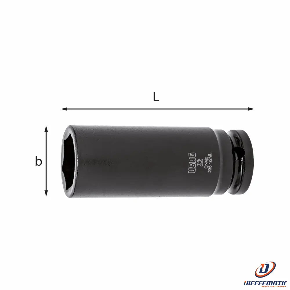 Clé à Douille Tubulaire USAG 85410 - Dimensions 30 X 32 Mm - Acier Chrome Vanadium - Pour écrous Et Boulons