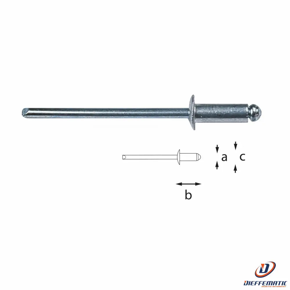 Set 50 Rivetti In Alluminio Graf Per Portatarga - Argento