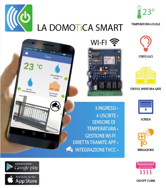 Modulo Scheda Per Domotica Wifi Wi-fi 4 Uscite Per